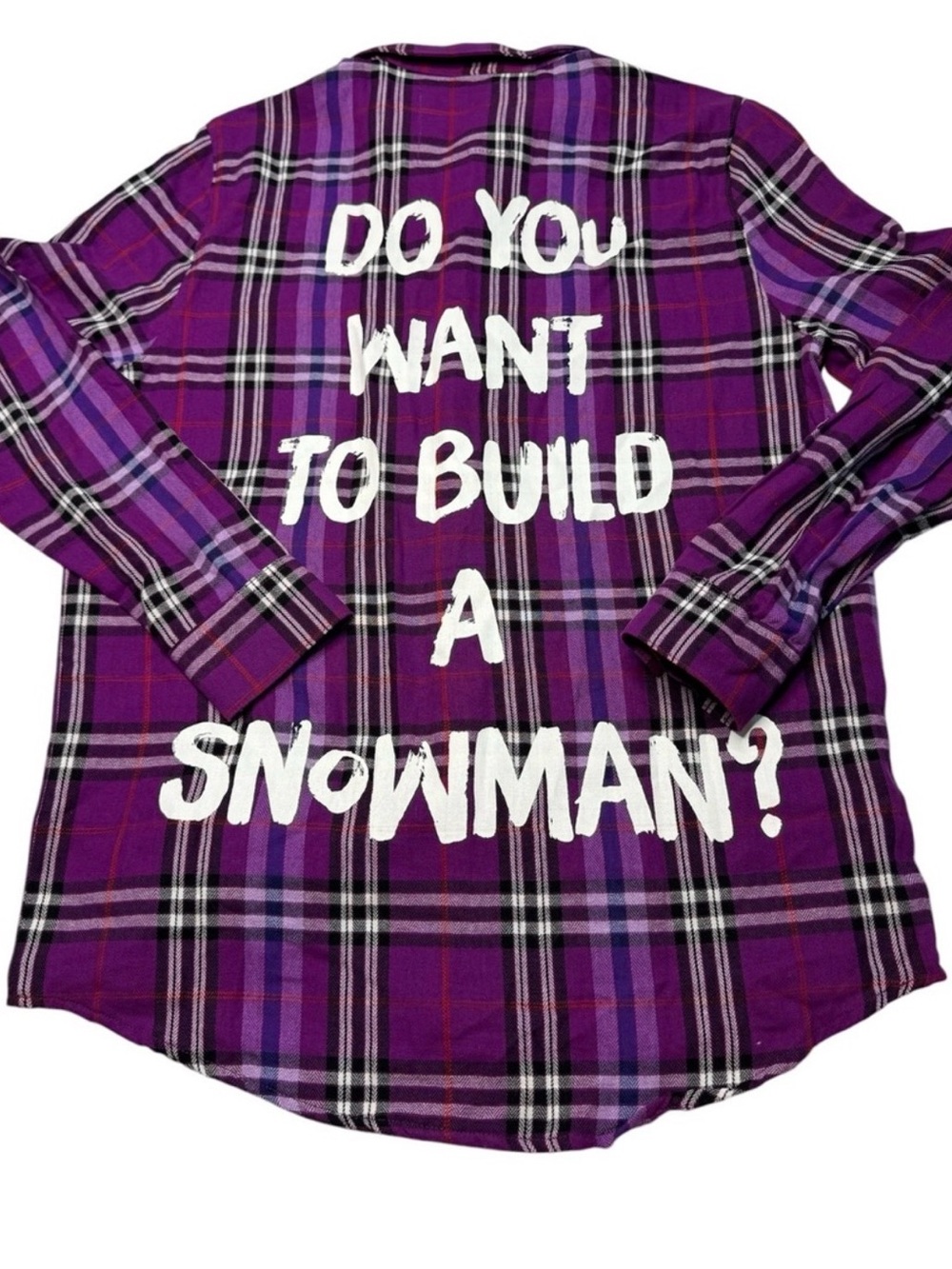 Disney Collectible Cakeworthy Frozen Anna Olaf Flannel Top Button MED NWT Rare